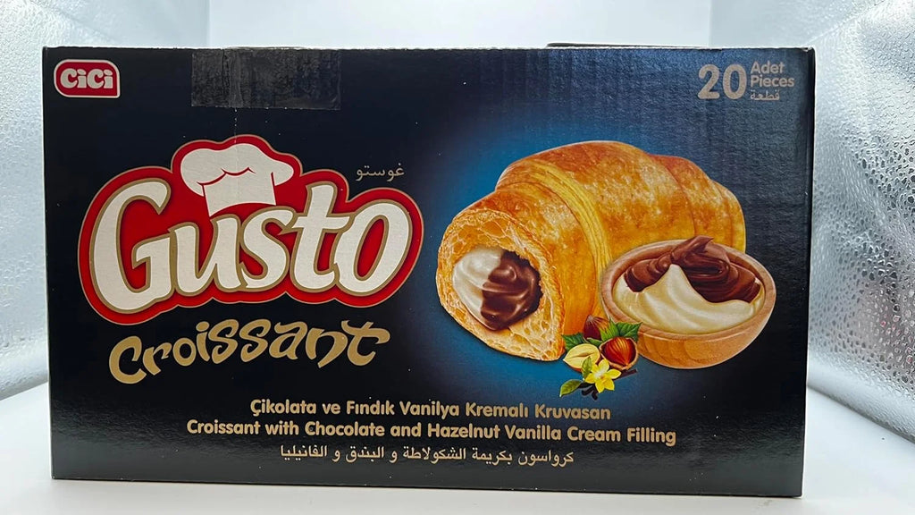 Soft On Gusto Croissant Breakfast And Croissant (Pack Go Cream With Of Snack Individually Chocolate The Vanilla Pastry, 20) Hazelnut Wrapped Filling,