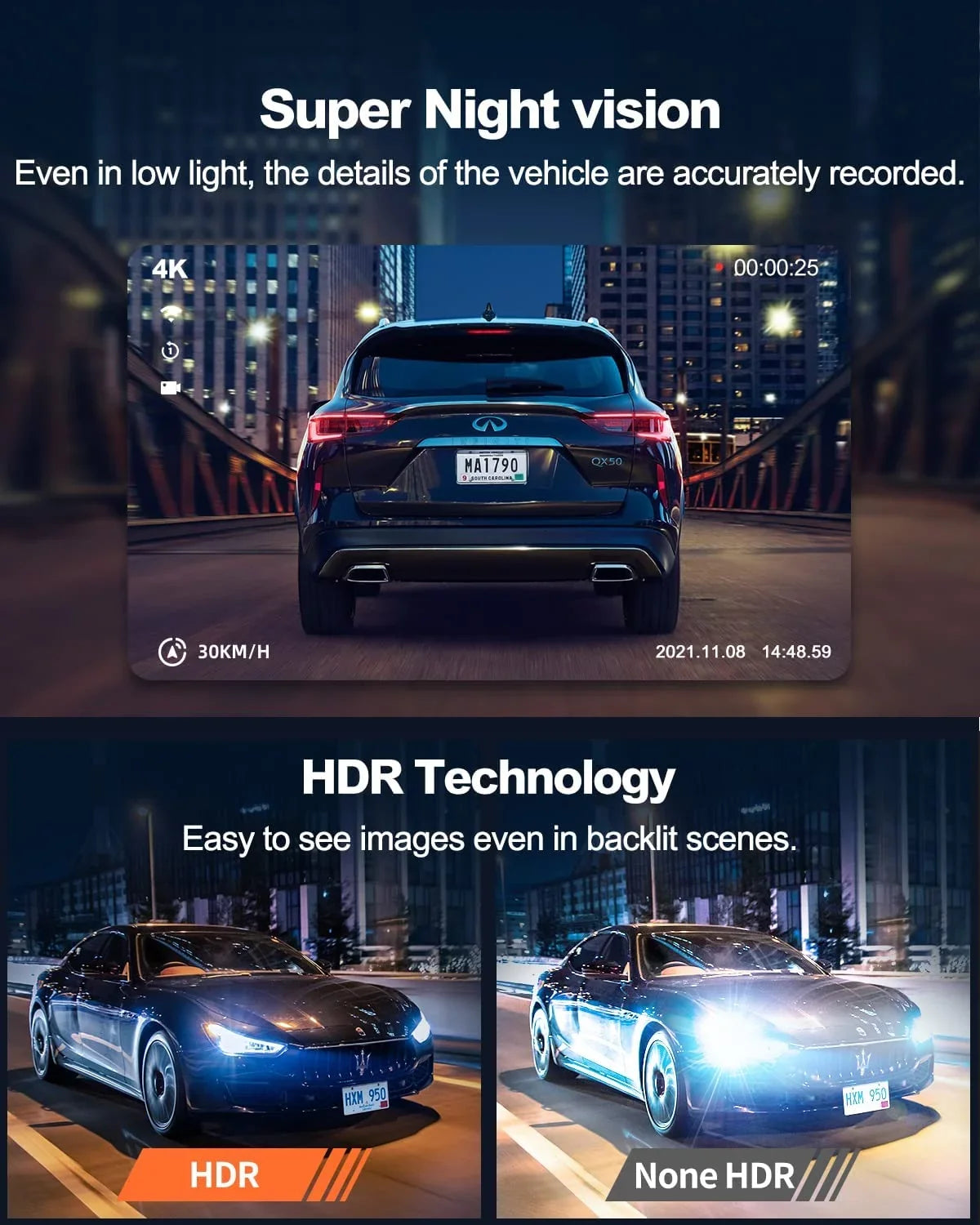 5G Dash Dash YEECORE Dash Dash 512GB Night D21 Parking Camera App, Angle with WDR, Accident cam Cars, WiFi Built-in cam, Vision for Cam Record, GPS Car Max Dash Mode, 4K, Camera, 157°Wide