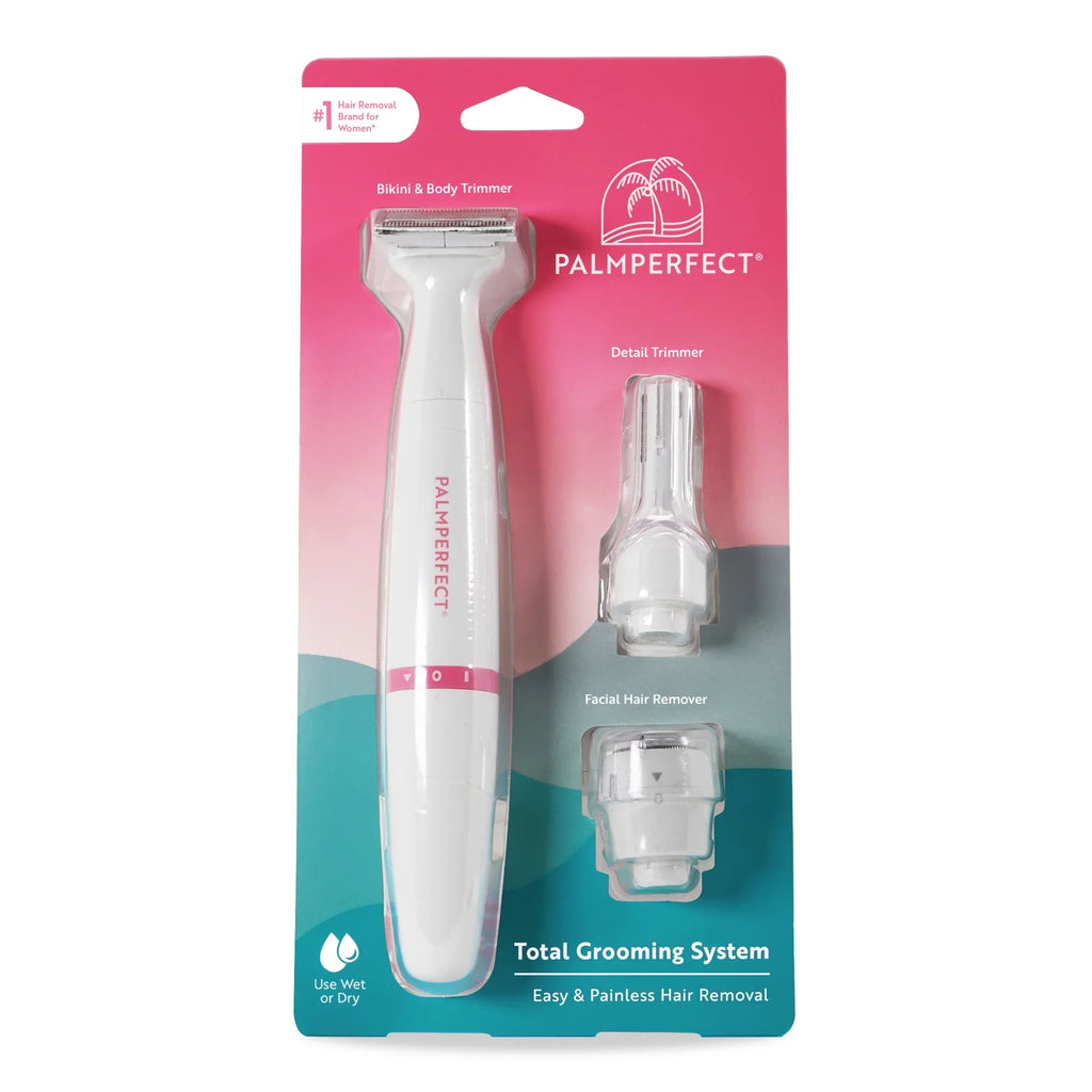 3 Shaver Resistant, Interchangeable PALMPERFECT Total Heads, Electric Water Grooming System, Female