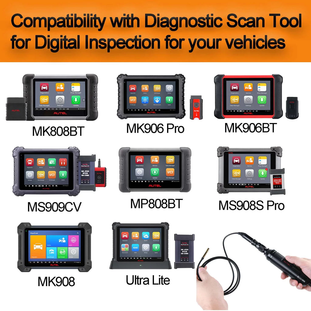 PRO-TS MS906BT MS906TS Digital MS919 Ultra MS908P Imager with MS Scope MaxiVideo Waterproof Camera MS906S Autel MS with Work Video MV108 MS909 MX808 Elite-MV108 PRO MS906 Inspection PC MS906 Head
