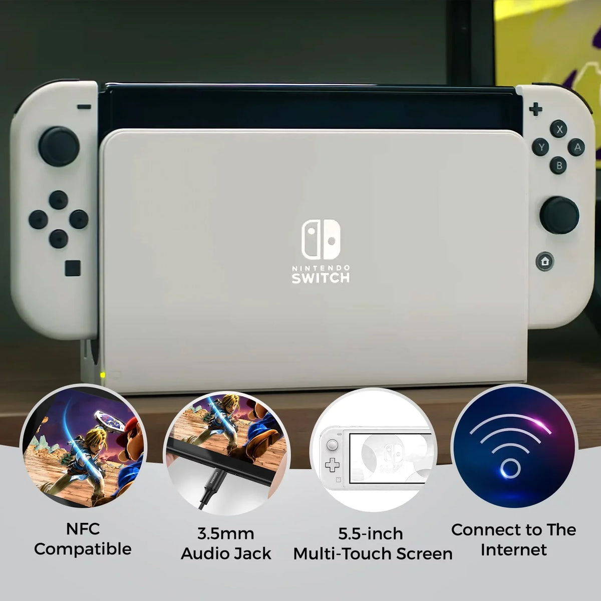 '+ White 8 Luigi, OLED Nintendo Card Switch 128GB Mario - & Deluxe Peach Character More Kart Group -