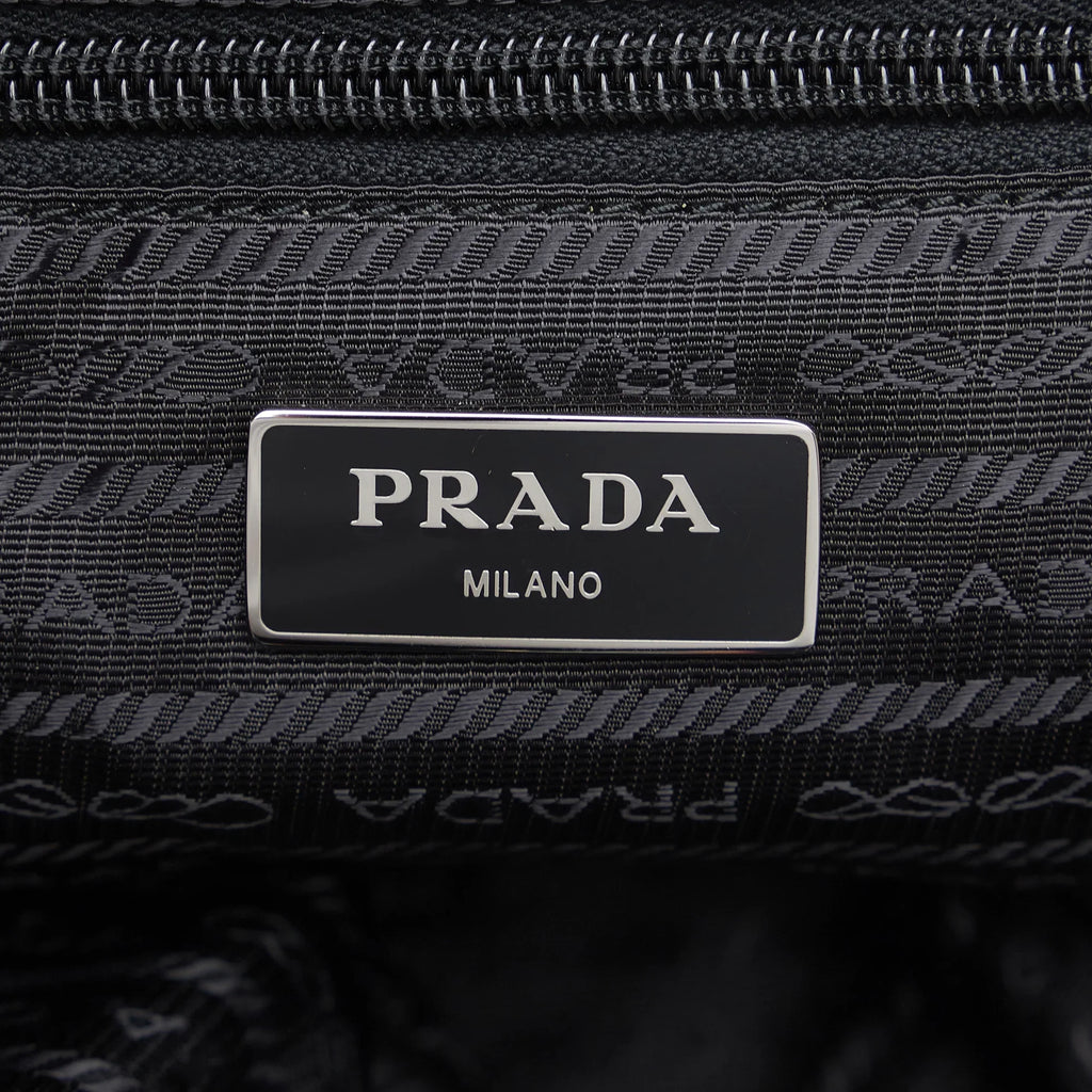 Authenticated Robot Fabric (New Black Prada with Tessuto Pre-Owned Unisex Defects) Nylon Backpack