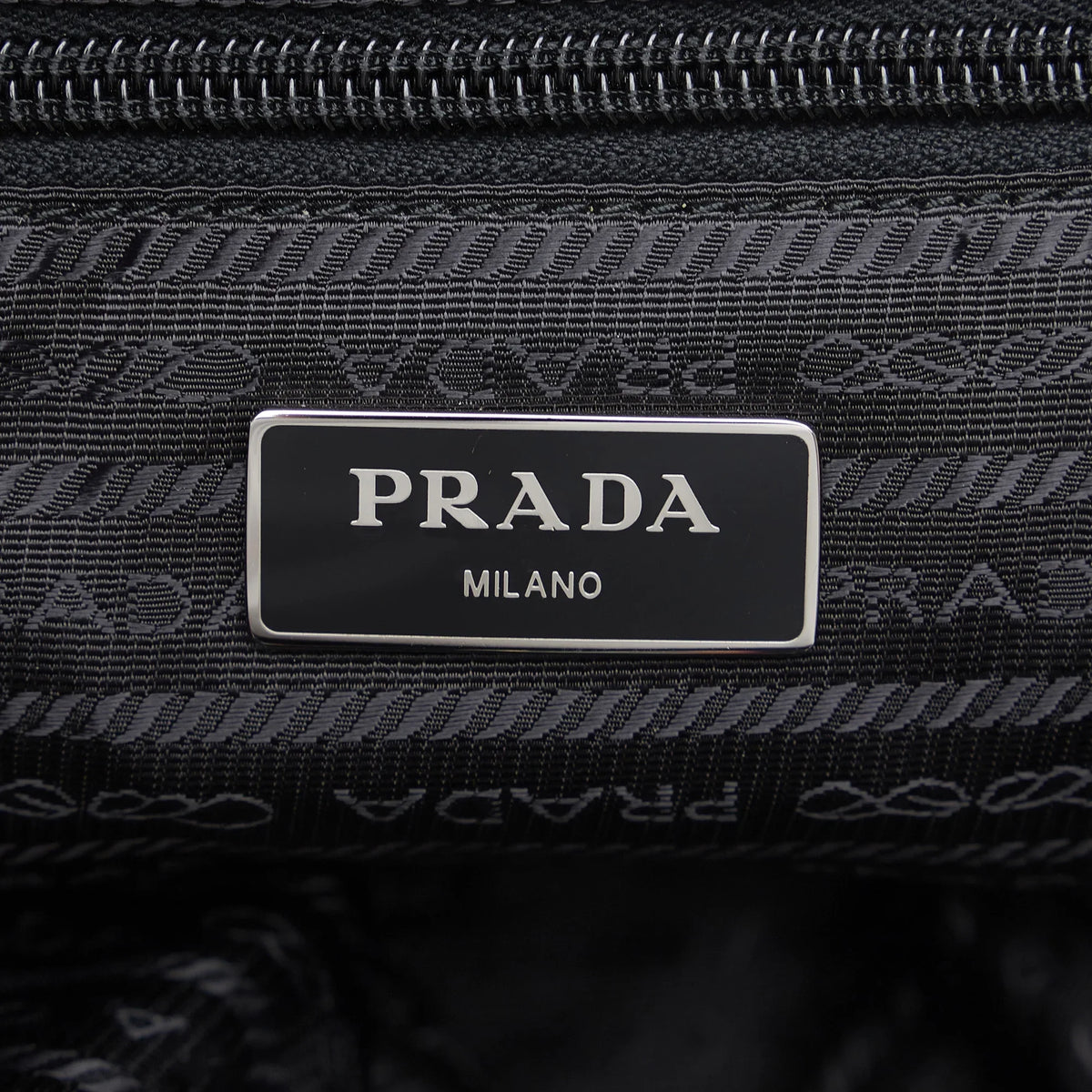 Authenticated Robot Fabric (New Black Prada with Tessuto Pre-Owned Unisex Defects) Nylon Backpack