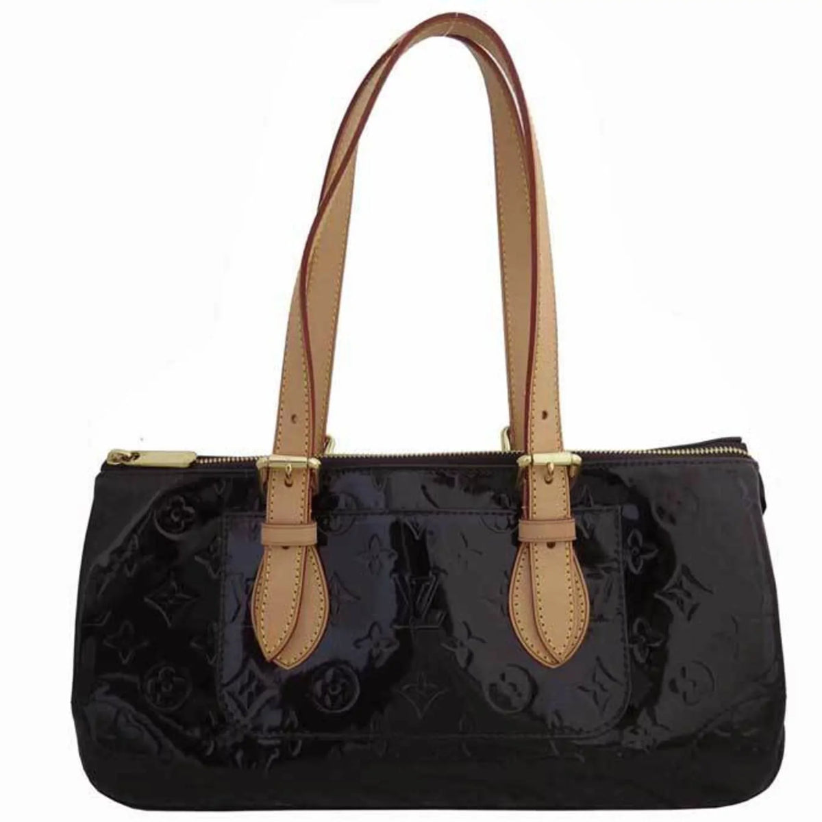 x Leather Louis Vuitton Amaranto Avenue Patent M93510 Bag Shoulder Pre-Owned (Good) Monogram Vernis Handbag Ladies Rosewood