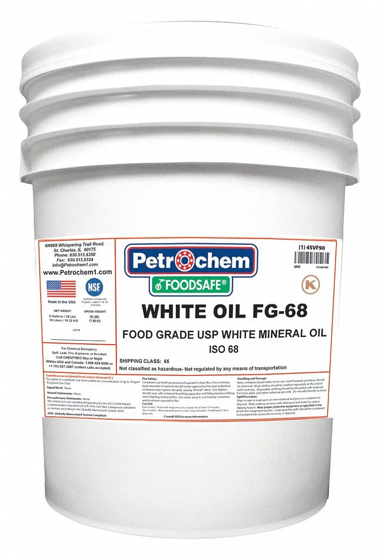 Mineral Petrochem Oil,5 gal.,Pail Hydraulic FG-68-005 WO