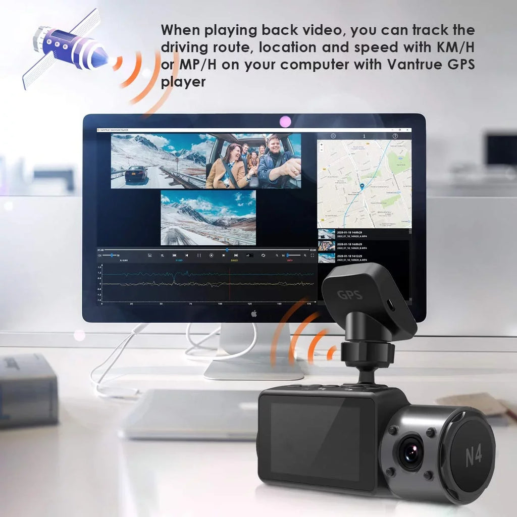 Mac N4, T3 Mount Vantrue C Dash Cam GPS Windows N1 and Receiver Module X4S, USB Port Pro(2023), N2S, Type Adhesive for