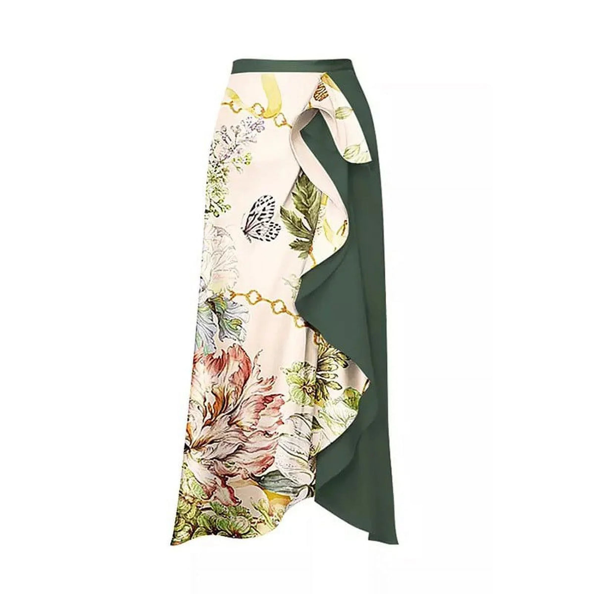 retro women strapping split printing and for beach swimwear skirt swimsuit