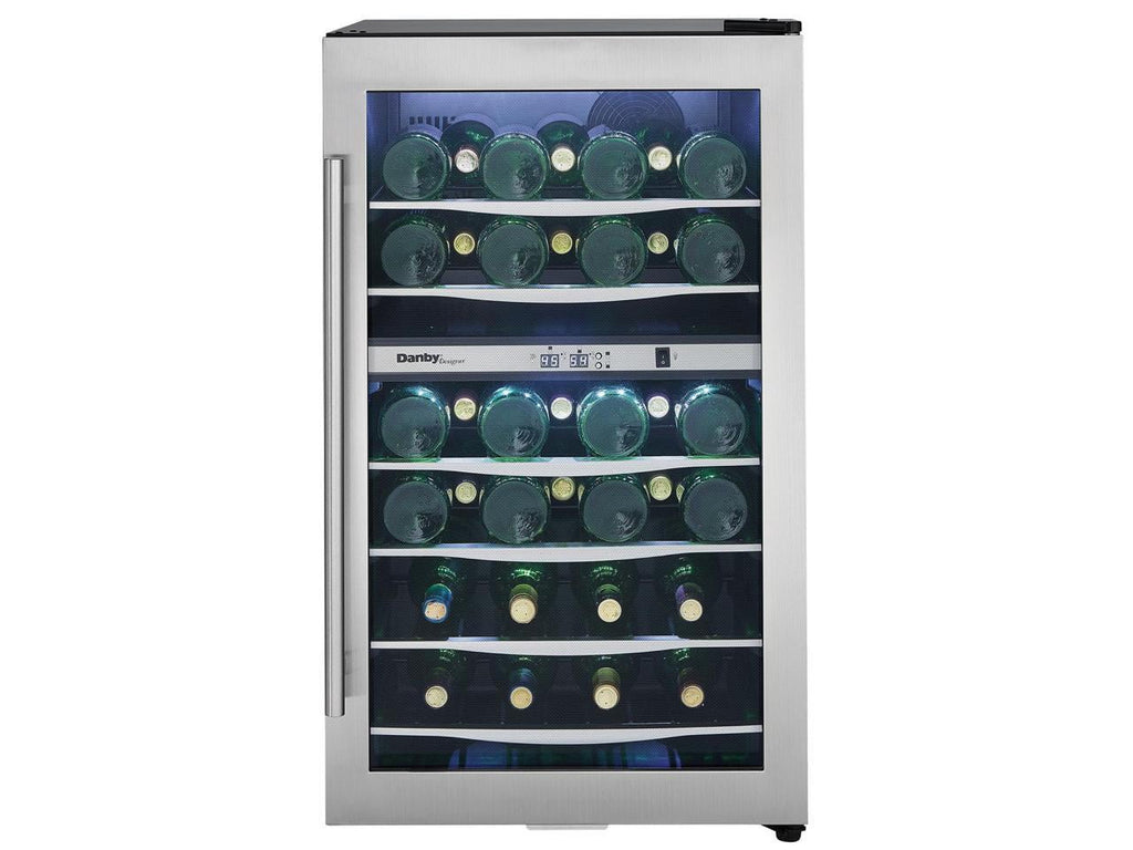 Wine Danby Designer LED Cooler Compact Light Bottle DWC040A3BSSD Refrigerator 38