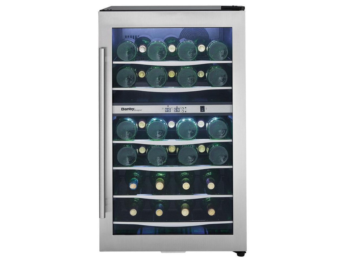 Wine Danby Designer LED Cooler Compact Light Bottle DWC040A3BSSD Refrigerator 38