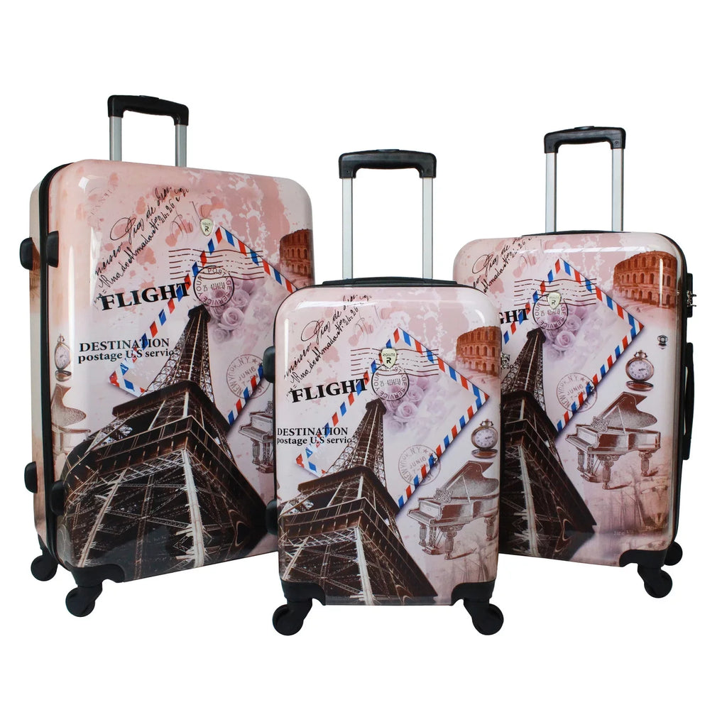 Paris Spinner Collection 3-Piece World Luggage Hardside Traveler Set