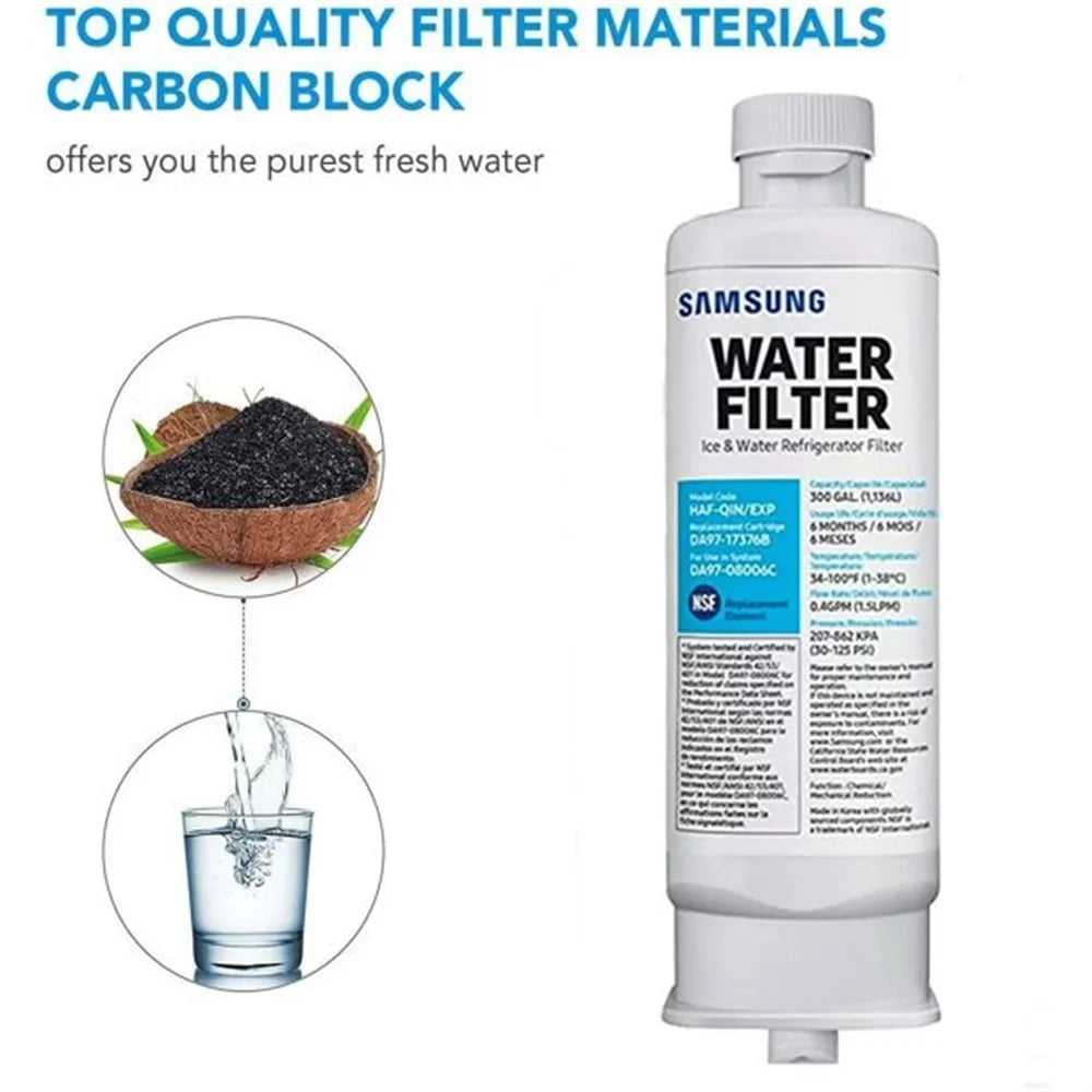 Water For Filter DA97-17376B, Refrigerator HAF-QIN/EXP, DA97-08006C, 3 Replacement Pack HAF-QIN