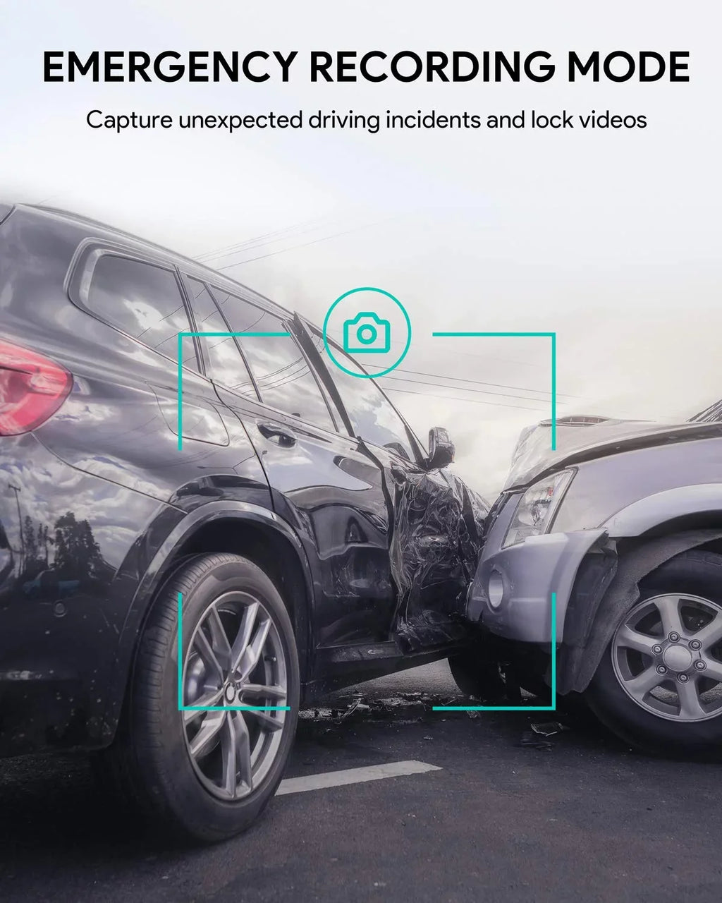 Black-DR02 Wide Dash P Camera, 1080P for Dash Camera 6-Lane Lens 170-Degree AUKEY Cars, Angle Cam, FHD Wifi Car