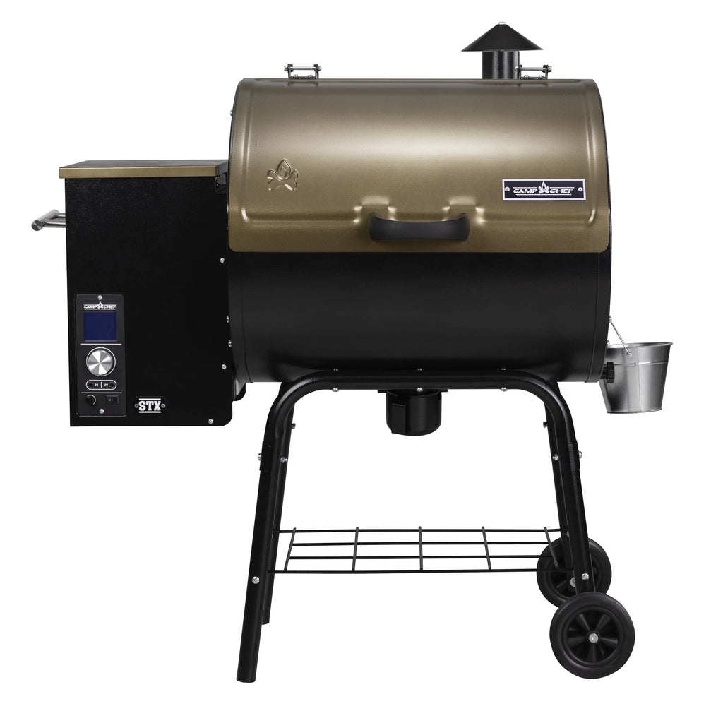 Ash Feature, Cleanout PID Patented Controller Camp Grill Pellet Bronze with PG24STXB Smoke Smoker - Chef 10 Settings, Temperature
