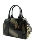Women's Patent Studs Satchel Boutique Leather with 2Chique Side