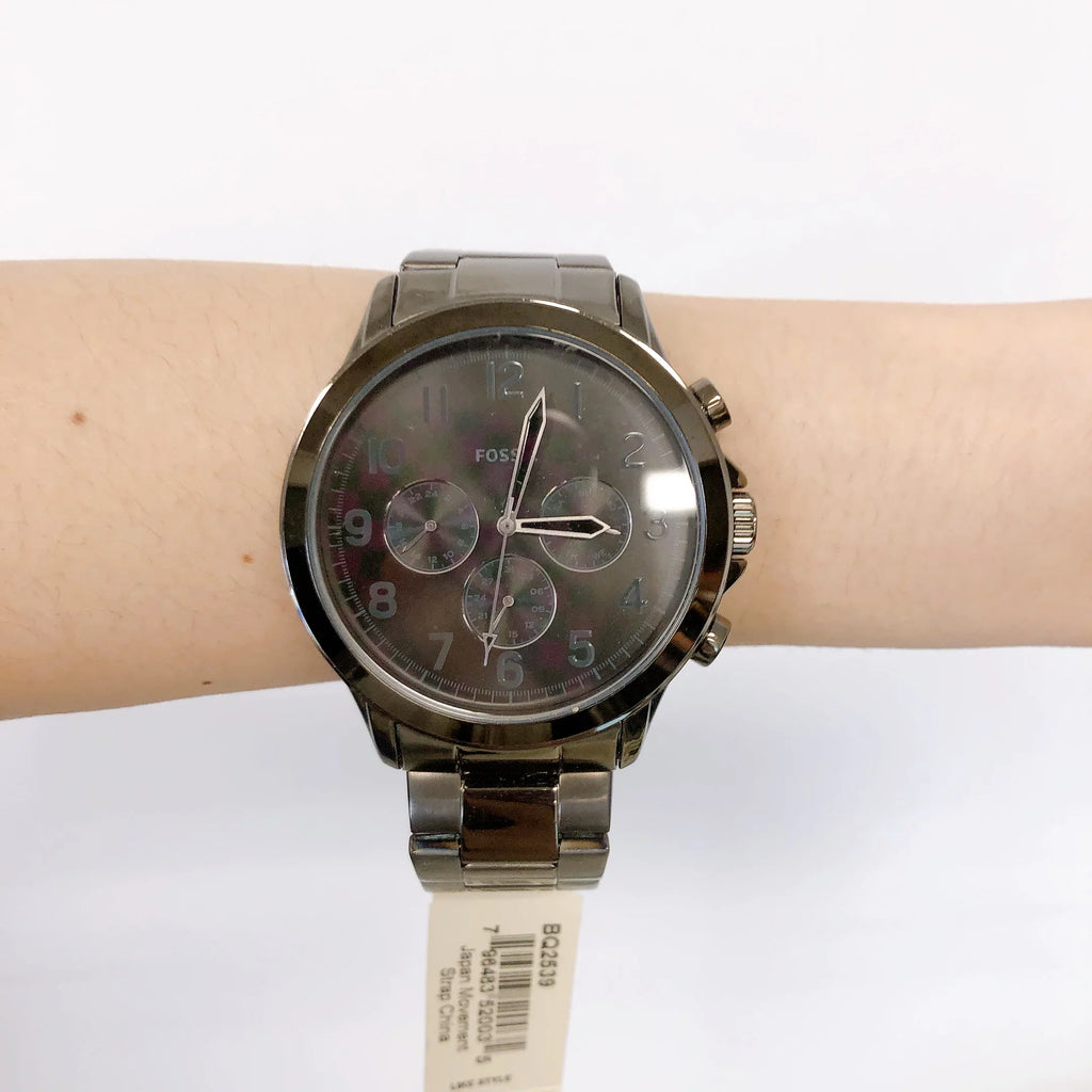 SMOKE GREY FOSSIL YORKE BQ2539 CHRONOGRAPH MEN'S WATCH GUNMETAL