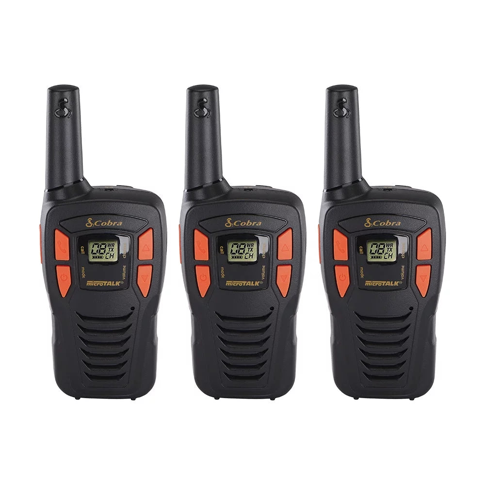 Lightweight, Set Walkie Rechargeable, Two-Way for 16-Mile Adults Talkies 22 Channels, Range Long Cobra Radio - Compact ACXT145