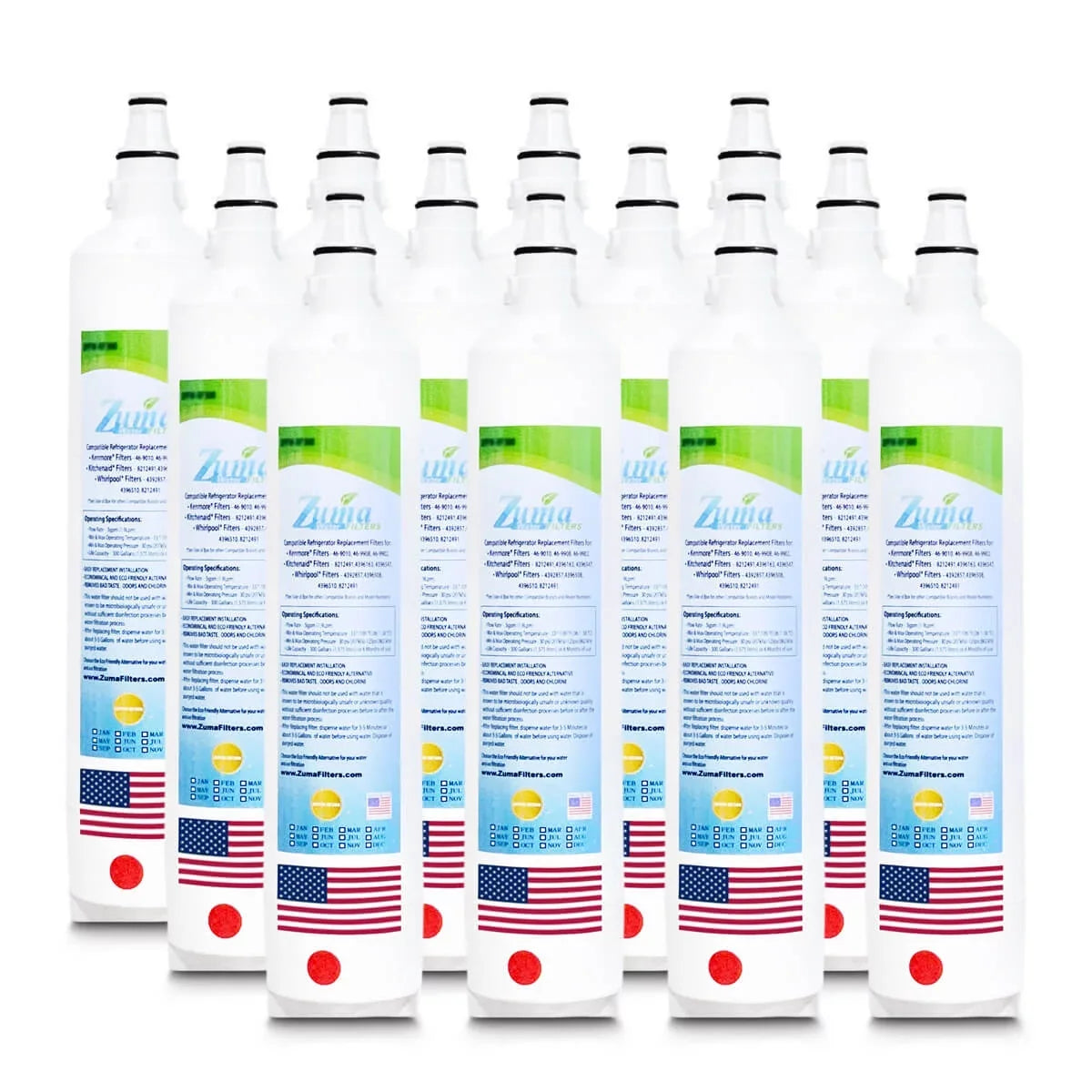Filters , Compatible 12 ZUMA - Brand Made Model in # 4204490 , Pack - Water ZWFZ1-RF750 U.S.A. Subzero® , with