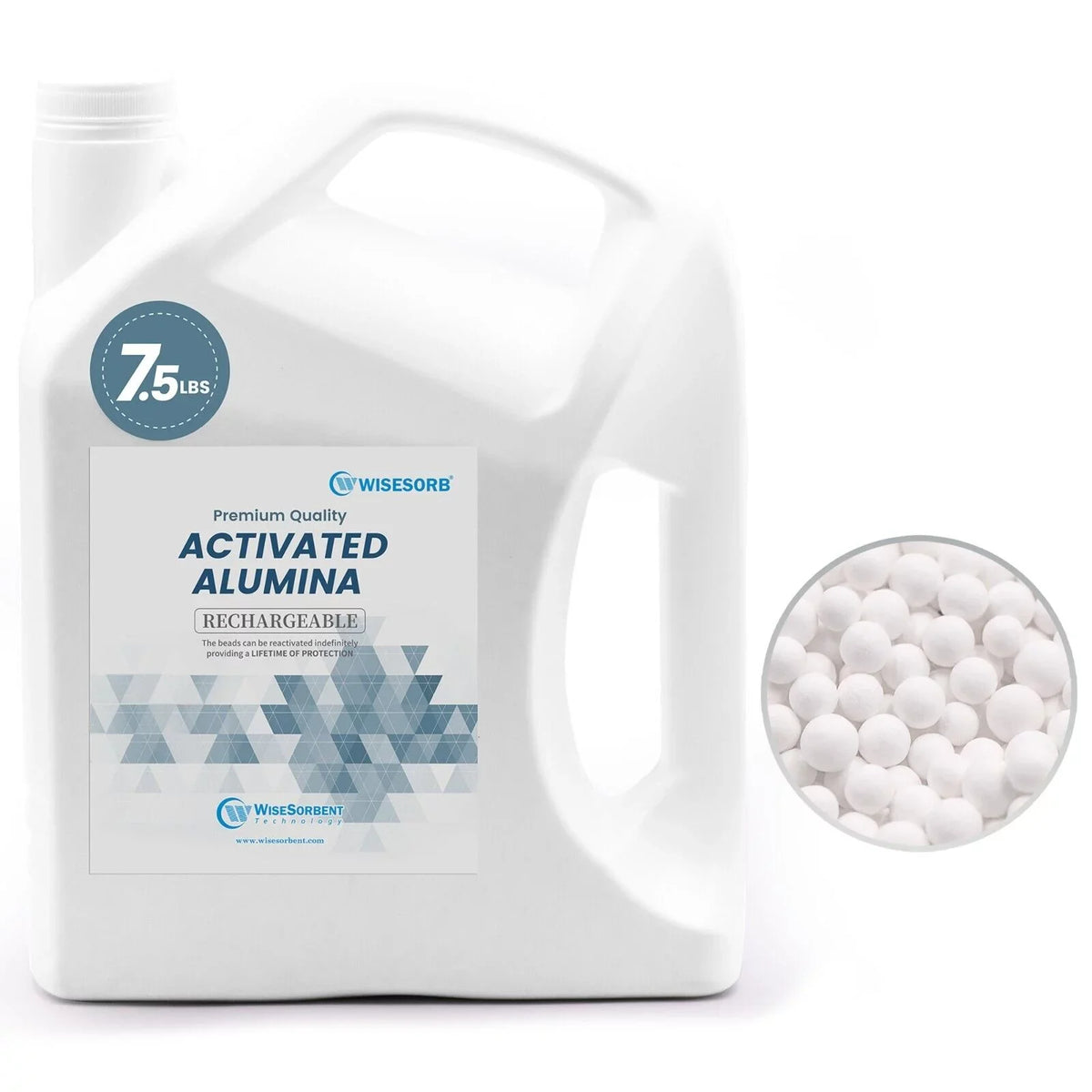 Activated 7.5LBS Reusable Dehumidifier Alumina, Wisesorb Alumina Desiccant, Desiccant