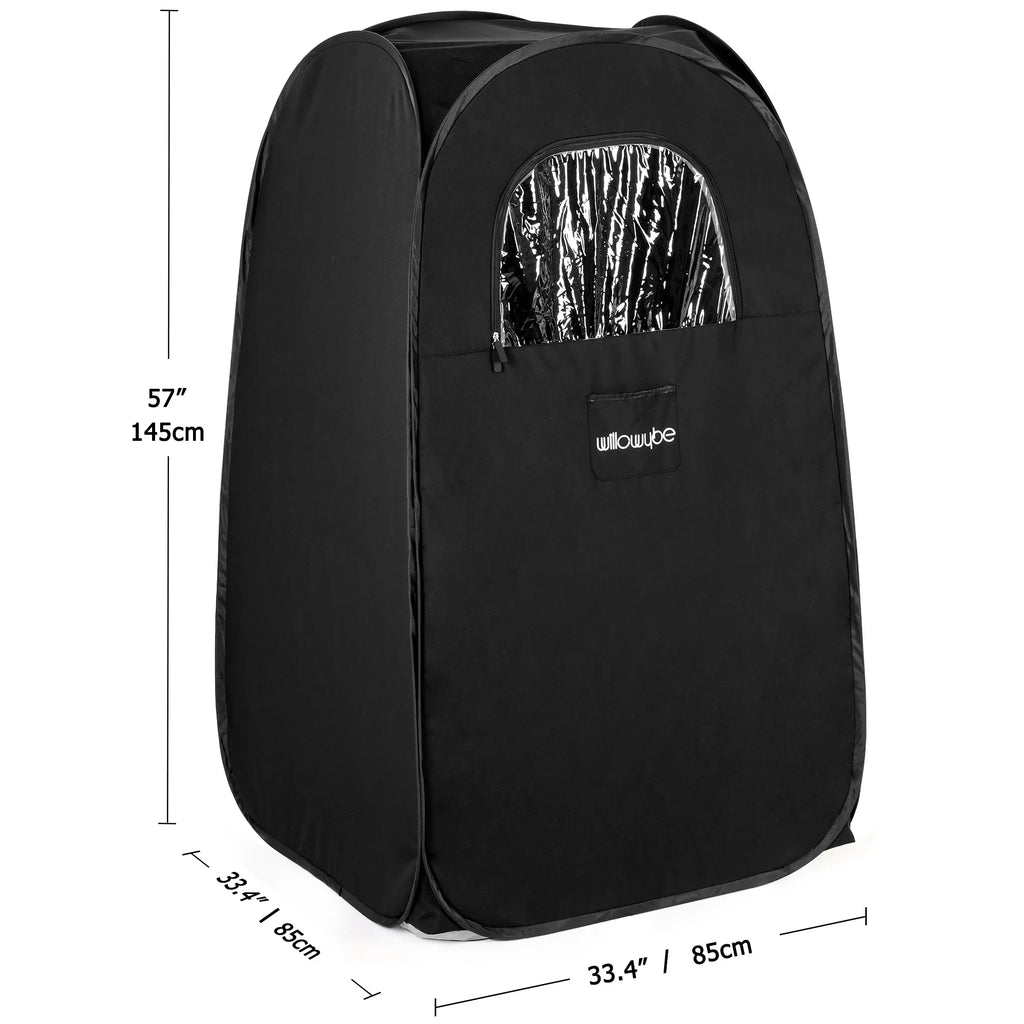 Home Control, Tent, (Black) Steam Spa Steamer, Personal Sauna Portable Body | Foldable Bluetooth with Chair