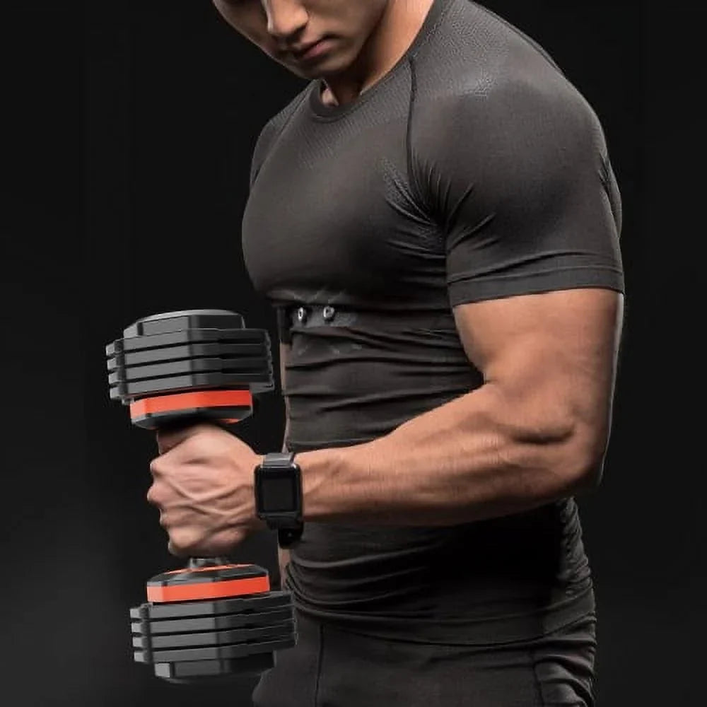 in Dumbbell Women Men 25LB Adjust Handle 1 Anti-Slip Home Set Pair Exercises for Dumbbell Metal with 5 Dumbbells Fast Pairs in Equipment Gym and Adjustable for Workout Weight
