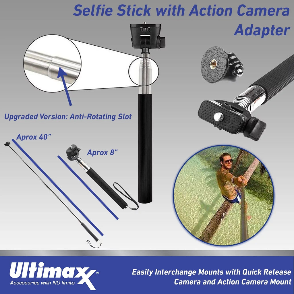 Advanced Ultimaxx Includes: Bundle) Mini 3 Action GO Bundle Camera Action (25pc Cam More Insta360 Metal Mounts, Adapter Dolly & - for 1/4” Screw (128GB)