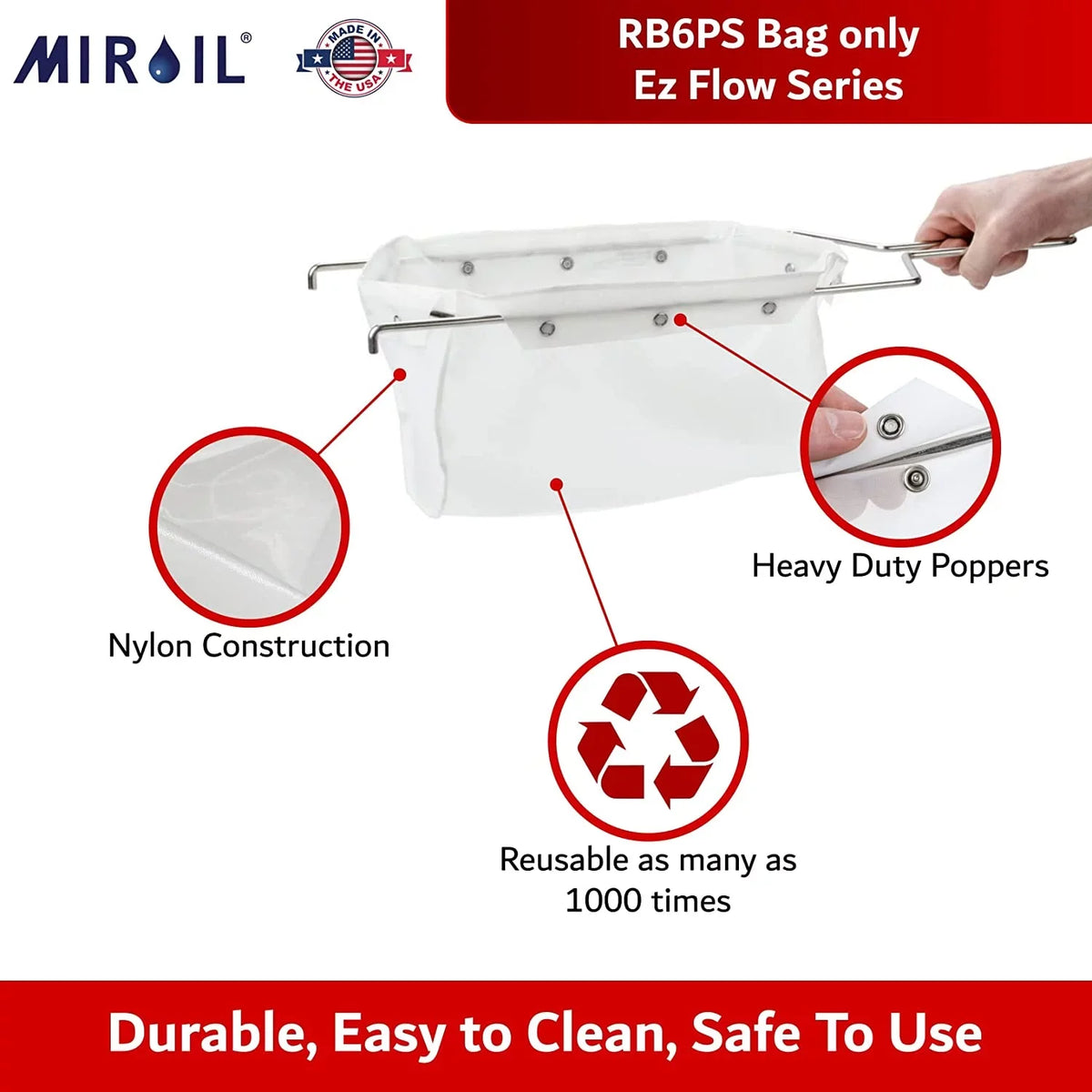Filter Snap Bag" Miroil Flow On" EZ RB6PS/12852