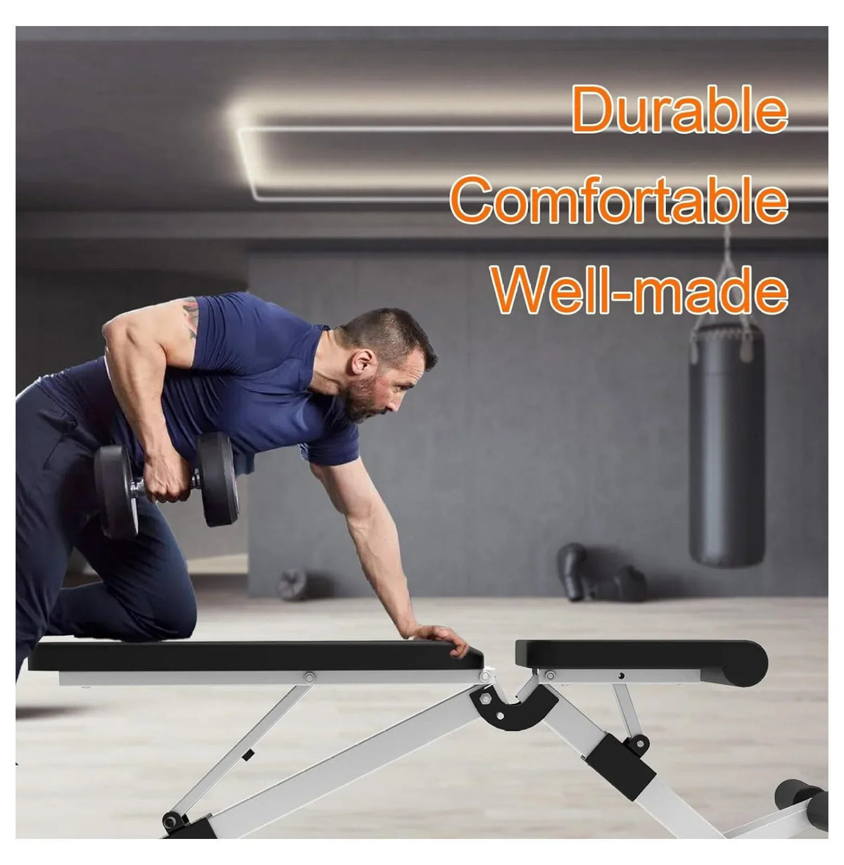 Strength Bench Full Workout Home Decline Bench Gym Press Foldable Bench Adjustable for Training for Weight Incline Body,