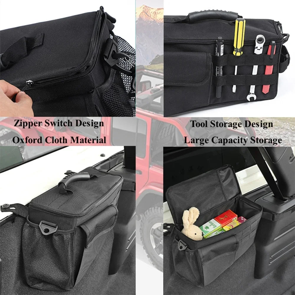 Pocket Bag 4 2024 2018-2024 for JL Organizer Tool Doors Interior Jeep Accessories Tidying Rear Trunk Stowing