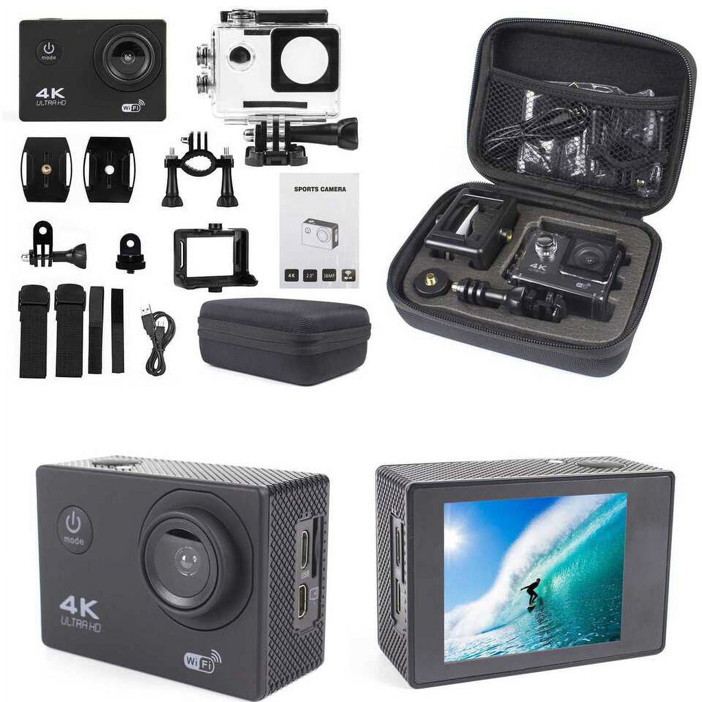 Under Included Action Waterproof, Battery, 30M Sports HD Card, Camera 1080P Carry Case TF Camera
