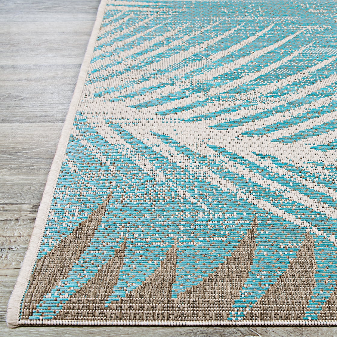 Rug, ft. x in. Palms Couristan Monaco 10 3 24293134023710U Tropical 7 2 ft. in. Aqua