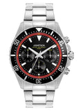 Round And Black With Men's Watch Armitron Dial Red