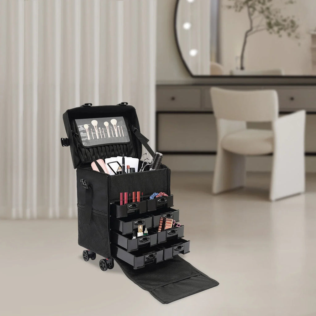 Case Storage Modern Rolling Makeup PRO Train Makeup Cosmetic Trolley
