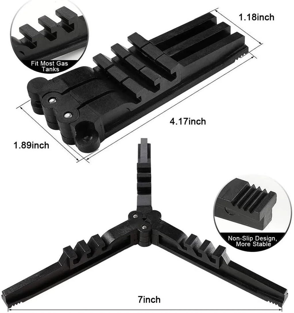 Bracket, Cylinder Caudblor Compact Universal Canister Tank Footrest Tripod Can Outdoor Stand, Stove for Butane Plastic Folding Stoves, for Cartridge Stabilizer Gas Fuel Camping Upgrade Hiking Holder,