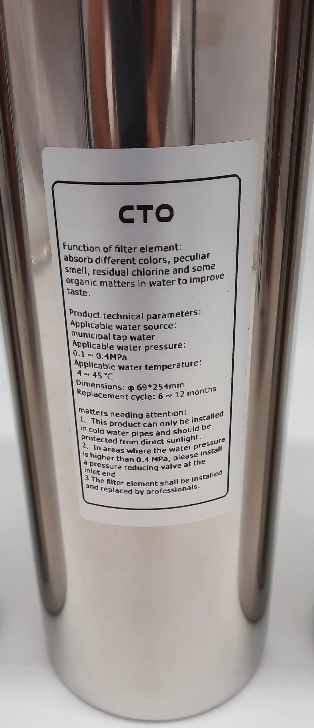 Potable stainless system Water stages filtration Ultra 3 Marine steel