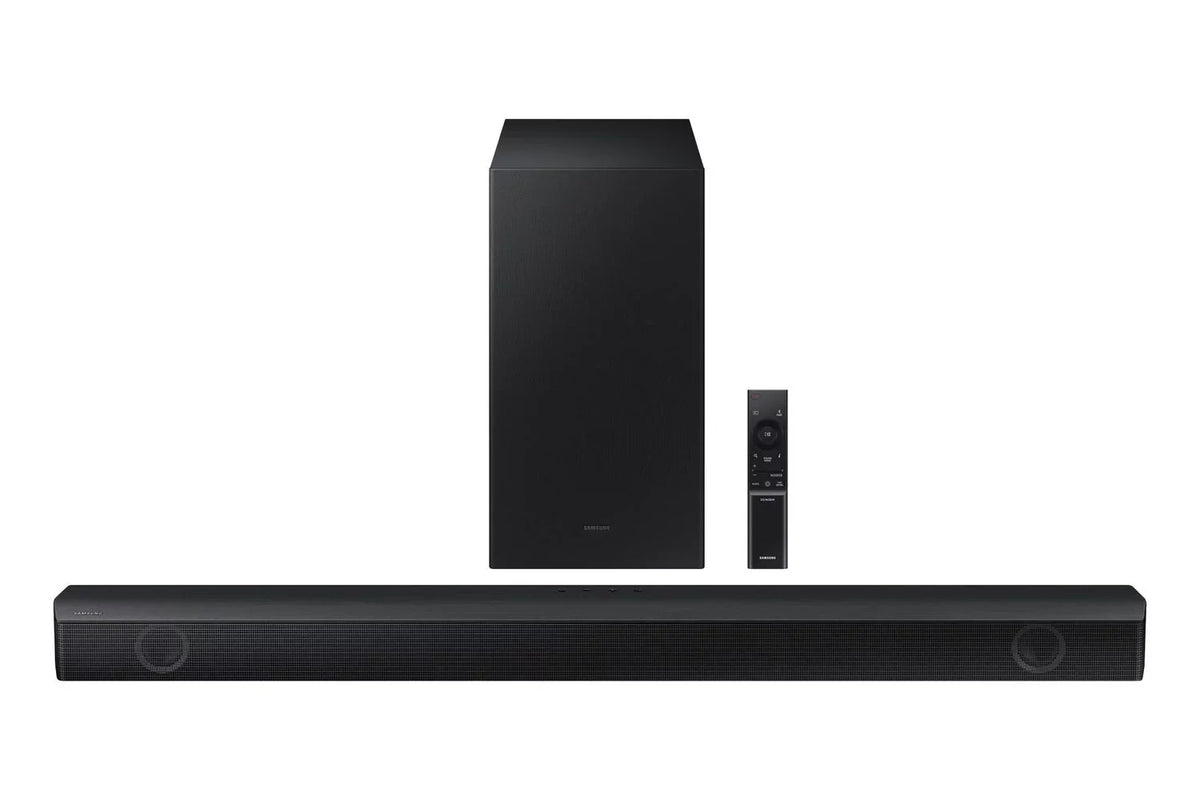 Smart AI 2.1ch Dolby (2023) with QN55S90CAFXZA Samsung Upscaling 55" with Soundbar Audio and 4K Subwoofer Samsung TV OLED HW-B550 a with