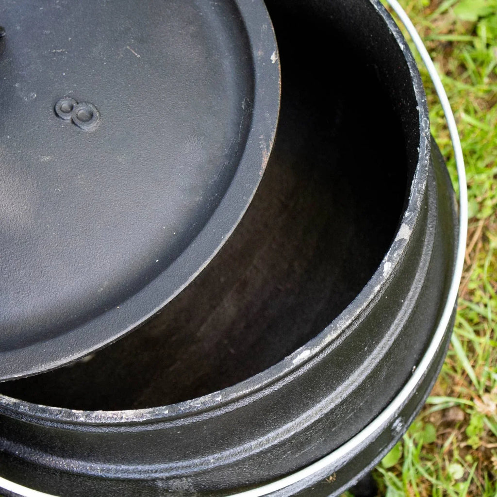 9 Dutch Gallon Kettle - And 16 Cooking Legs je Iron With Lid, Inch, Cast Campfire Oven 3