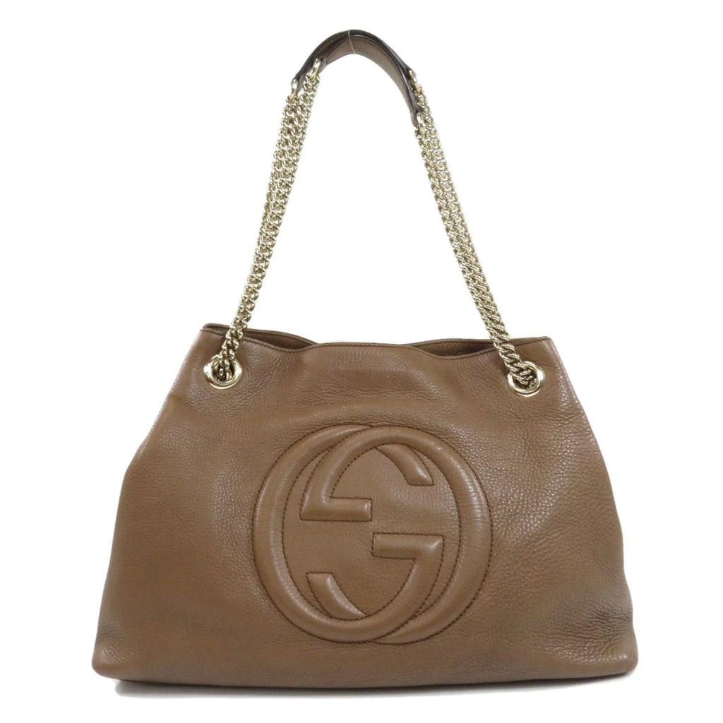 Bag Gucci Ladies Tote Chain Pre-Owned (Good) 308982 Soho Calf
