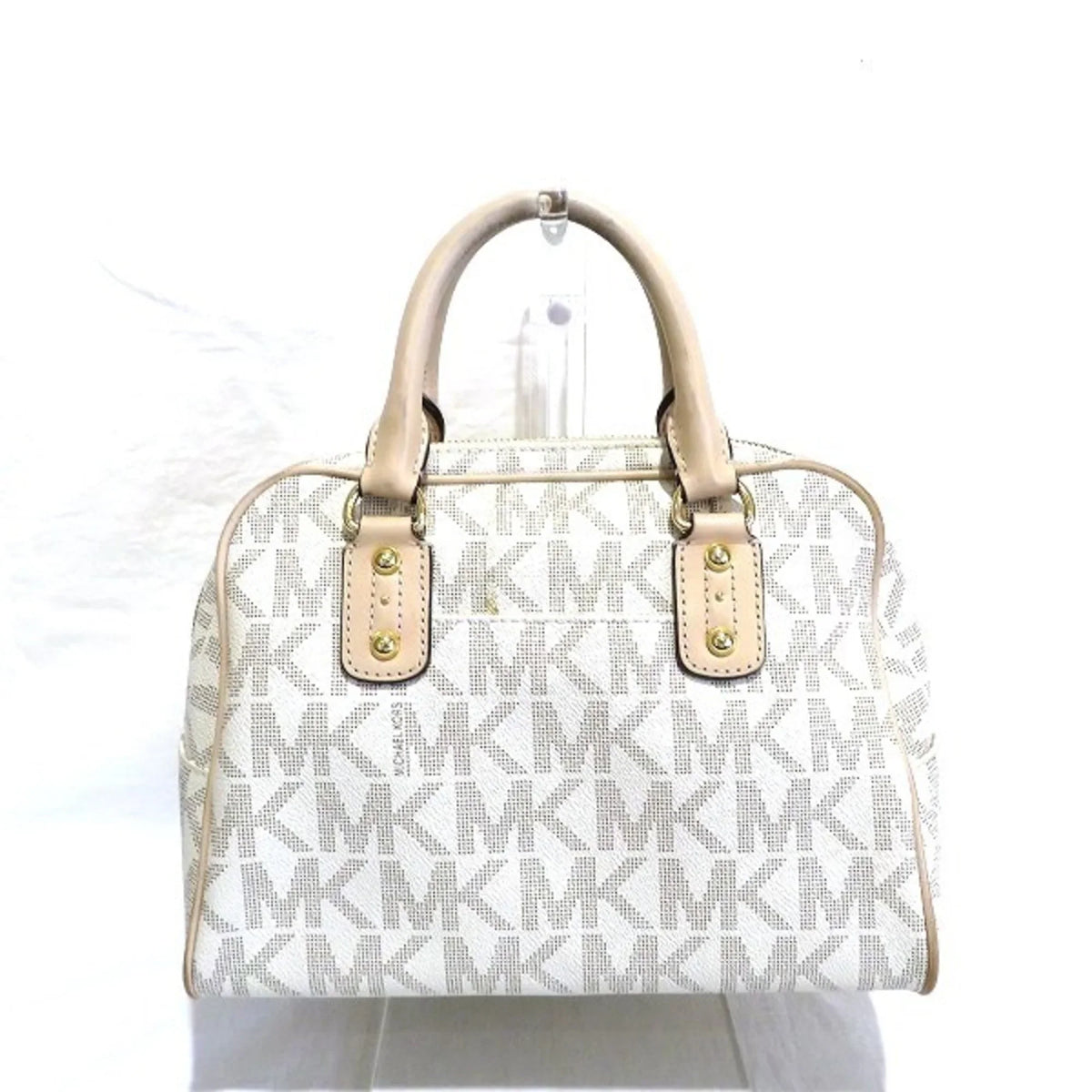 Signature Boston 2WAY Kors (Good) Bag Satchel MK Small Michael Shoulder Women Pre-Owned