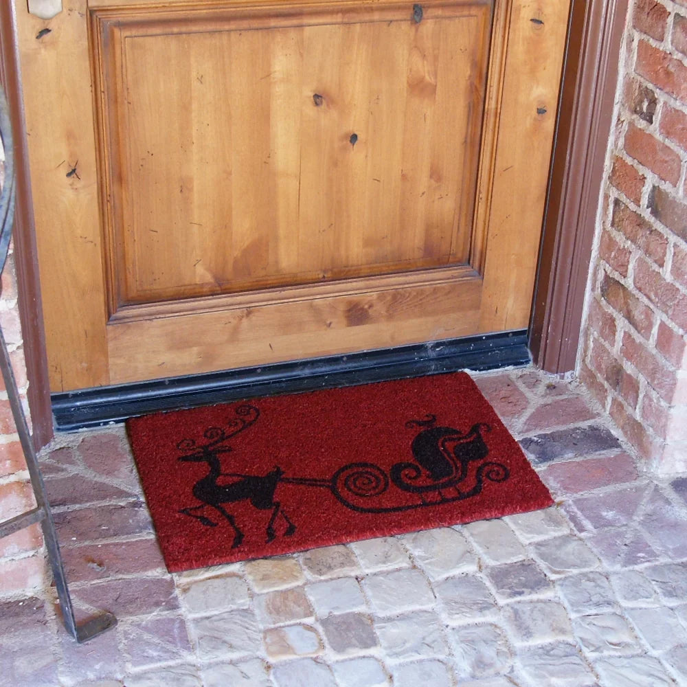 Christmas x The Red 18 Rubber-Cal Mat, 30-Inch Nose Rudolph Reindeer Holiday