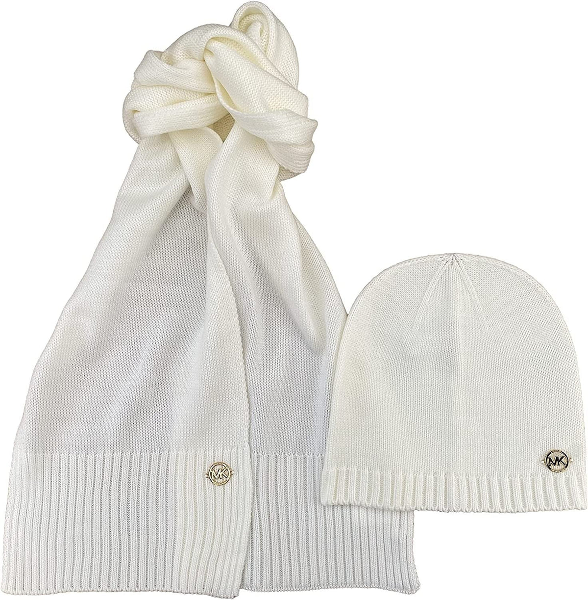 2 One White539227C0-151/G, Womens Michael Size Kors Set And Michael Scarf Piece Hat