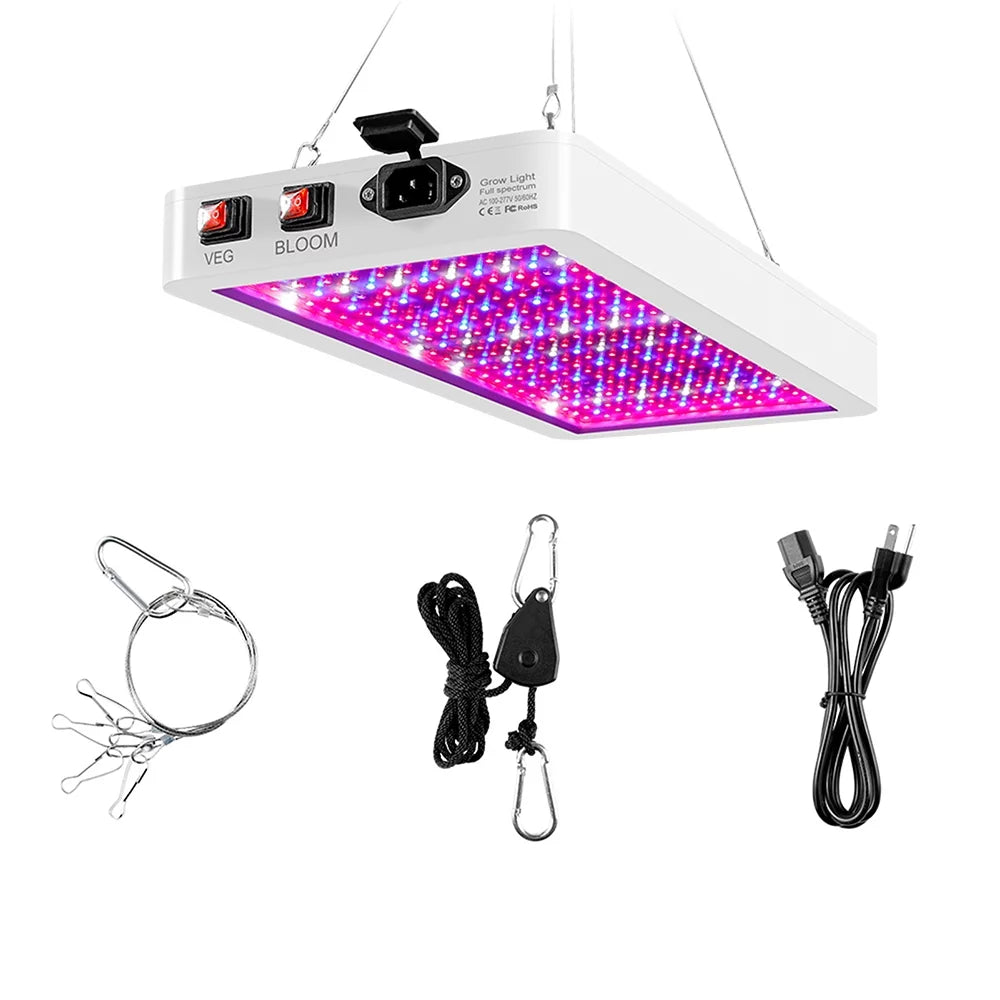 Grow Switch Hanging Greenhouse Waterproof Bloom for Htovila Indoor Flowers LEDs Dual Light 312 IP65 LED Full for Spectrum Plant Veg Lamps and 2000W Seedlings Growing Plants
