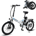 Electric Lithium Battery Stylish 500W Miles - 48V 20" Wheels, 40 Speed Bike VARUN Ebike Folding with and 20MPH Range for