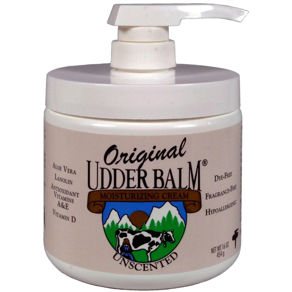 Lanolin Balm Aloe 16oz Moisturizing Cream Original with Unscented Pump Udder & Jar.