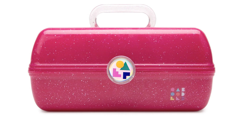 On-The-Go Makeup Pink Girl Deep Sparkle Caboodles Box,
