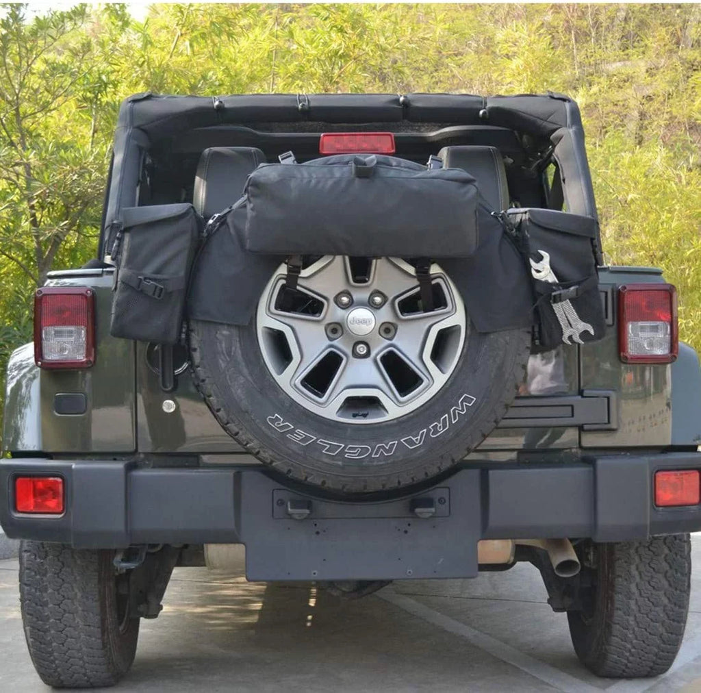 JT Organizer Bag fit Outdoor Organizer JL and Gear 35" Off-Road Bags Spare RV Tools Cargo Tire Camping JK iFJF for Wrangler SUV Trucks TJ JLU JKU Trash Tire
