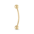 Solid 10k Gold Barbell Yellow