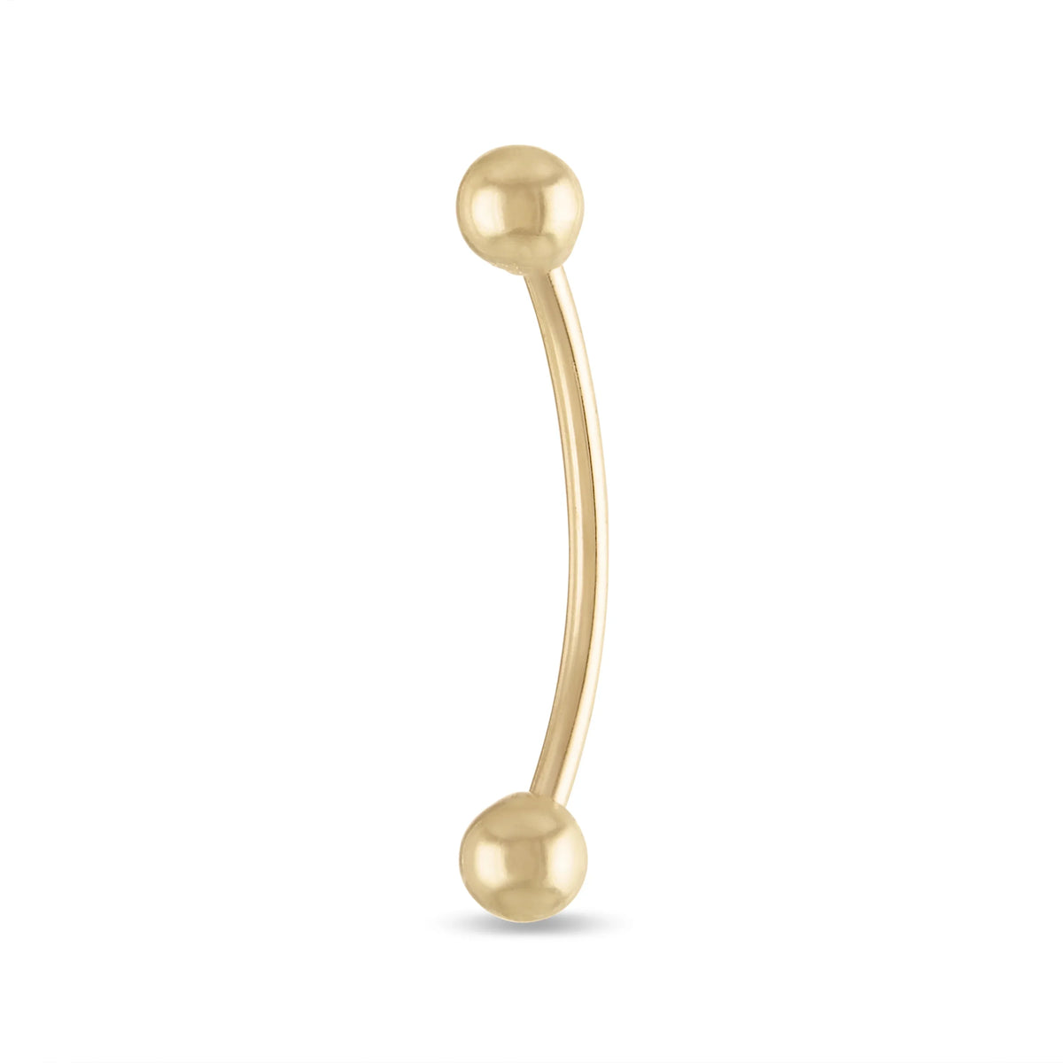 Solid 10k Gold Barbell Yellow