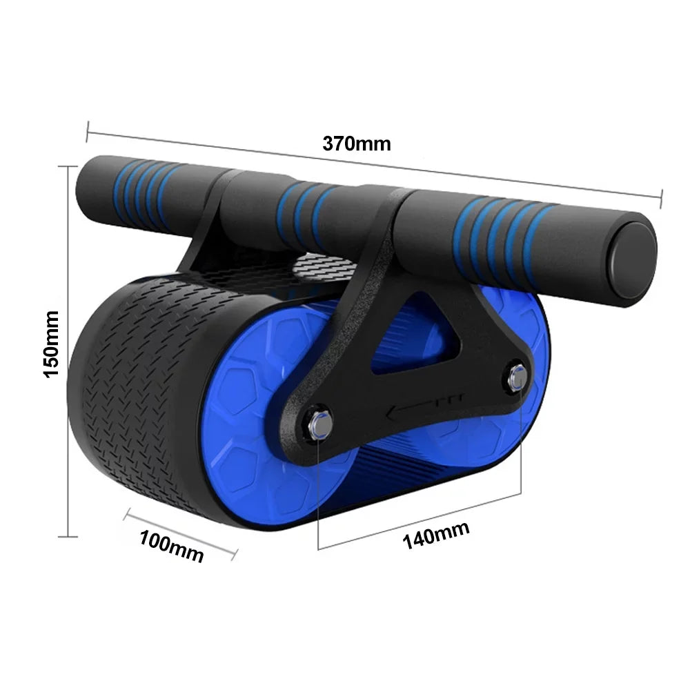 with Exercise, Ergonomic Wheel Mat Knee with Handle Core Assistance and for AB Equipment with Workout Springs Resistance Abdominal Roller Rebound Automatic