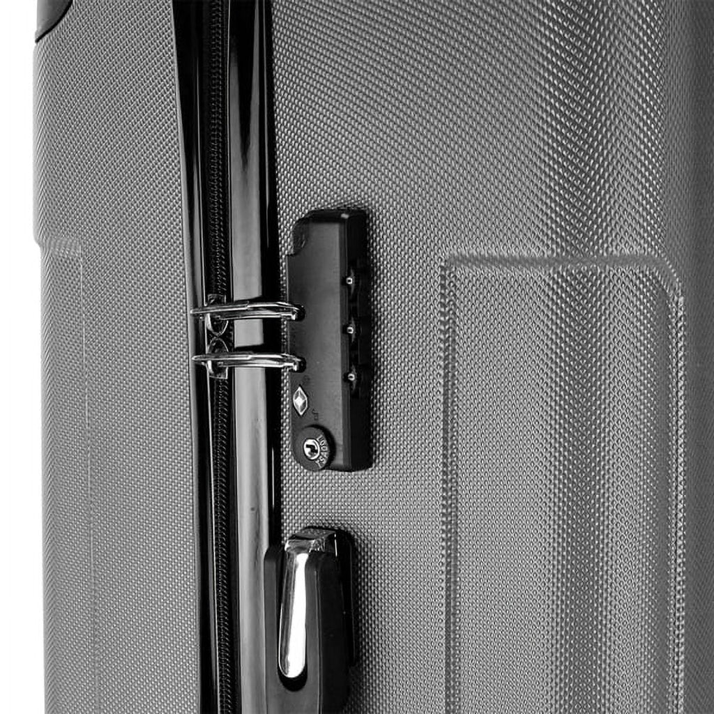28" 20" - Trolley Case Gray 3-in-1 / Portable Travel Lightweight / Set ABS 24" Suitcase Dark