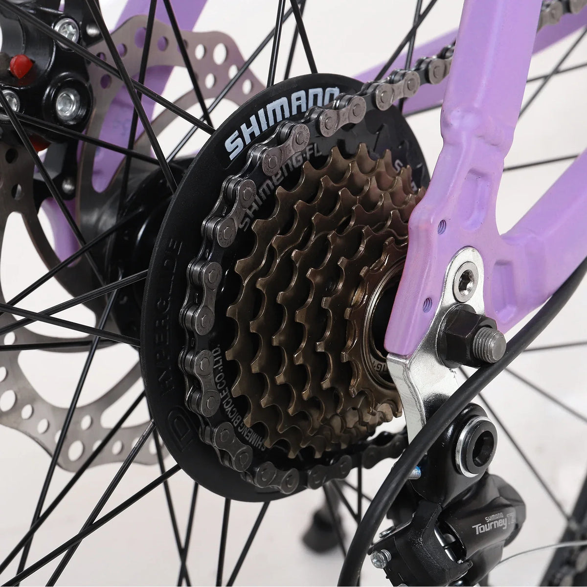 Disc Dual Mountain, Mountain Men's 26-inch Women's Bike, Frame，Purple Bike, City and Brakes, Alloy Magnesium 21-speed HALJEN